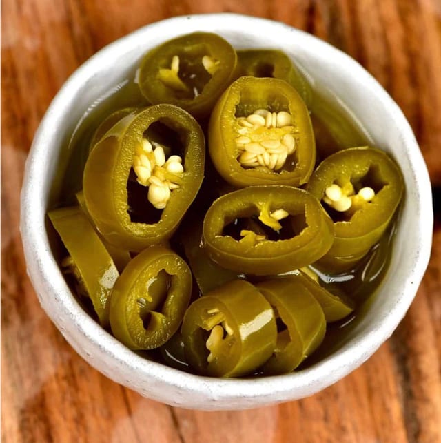 Side  Pickled Jalapenos.